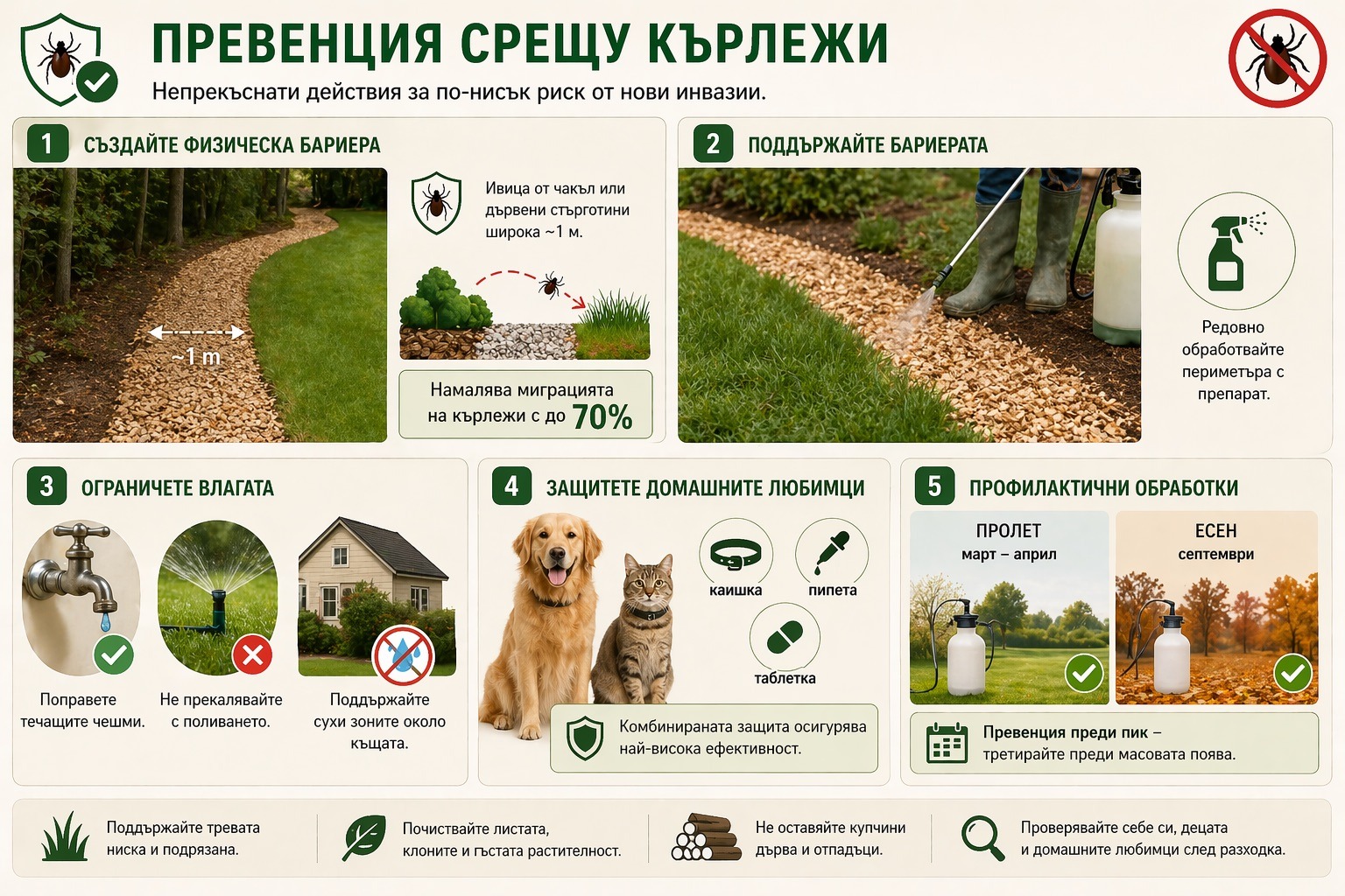 Превантивни мерки срещу появата на кърлежи